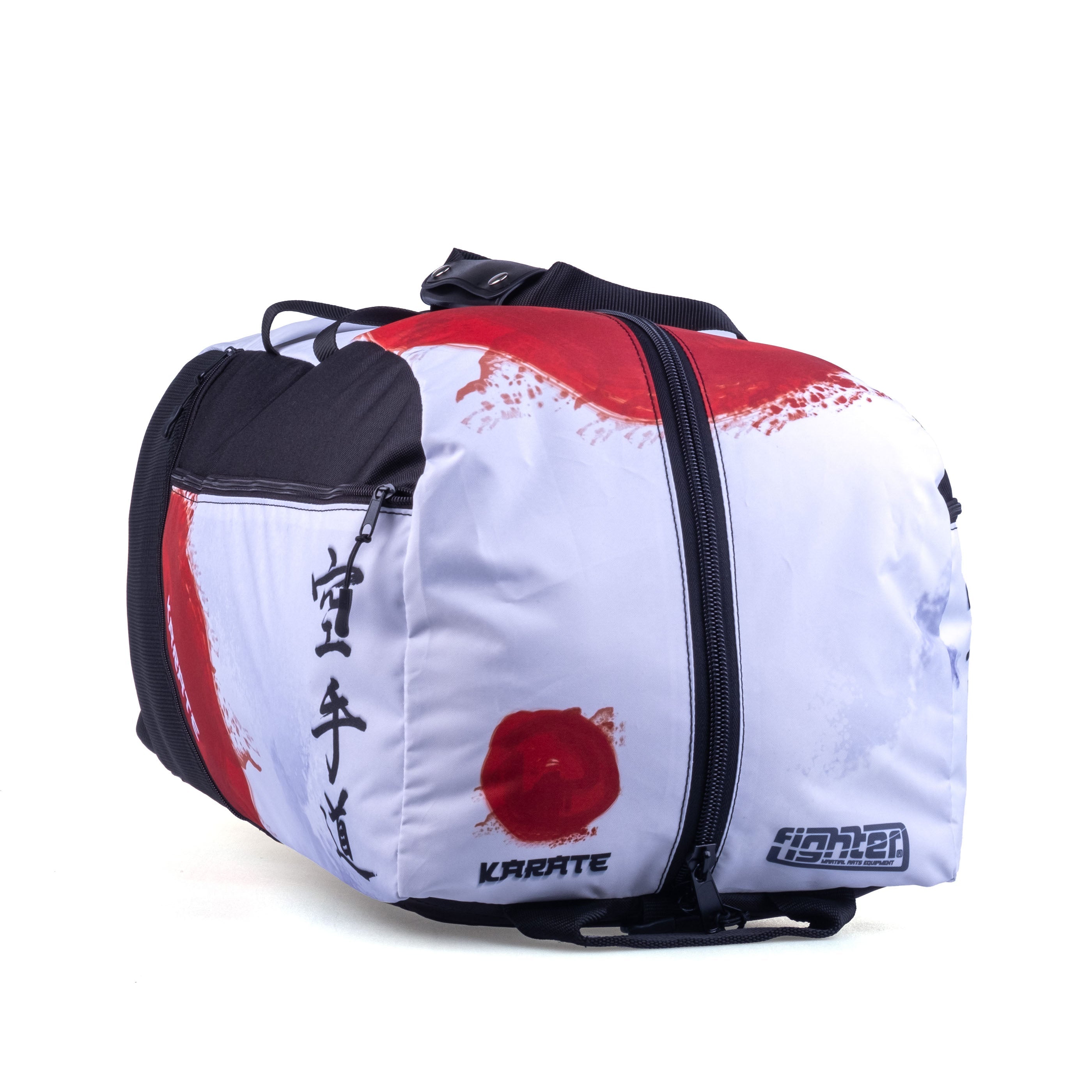 Fighter Sports Bag/Backpack - Karate - white/red, FTS-13-KRT