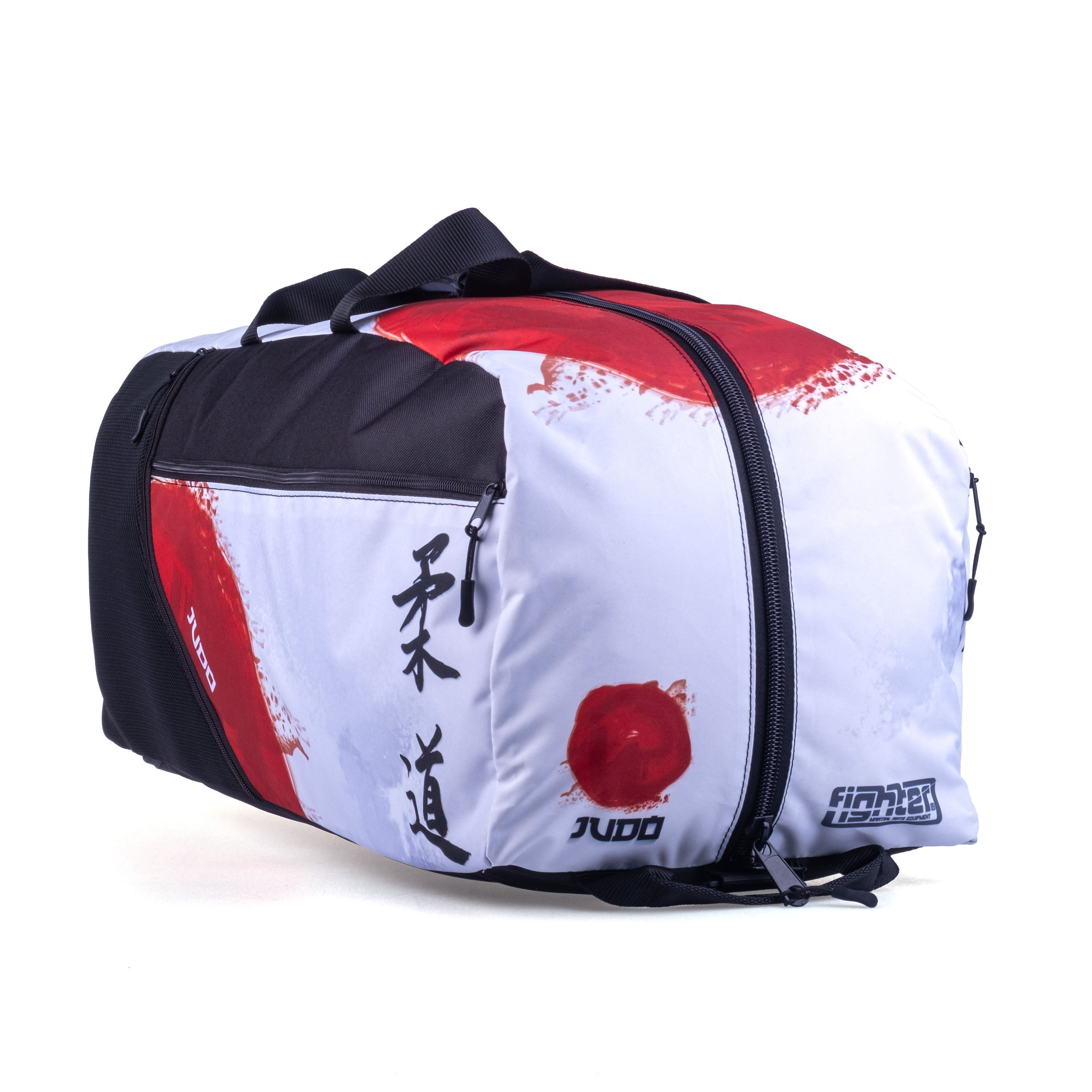 Fighter Sports Bag/Backpack - Judo - white/red, FTS-14-JUD