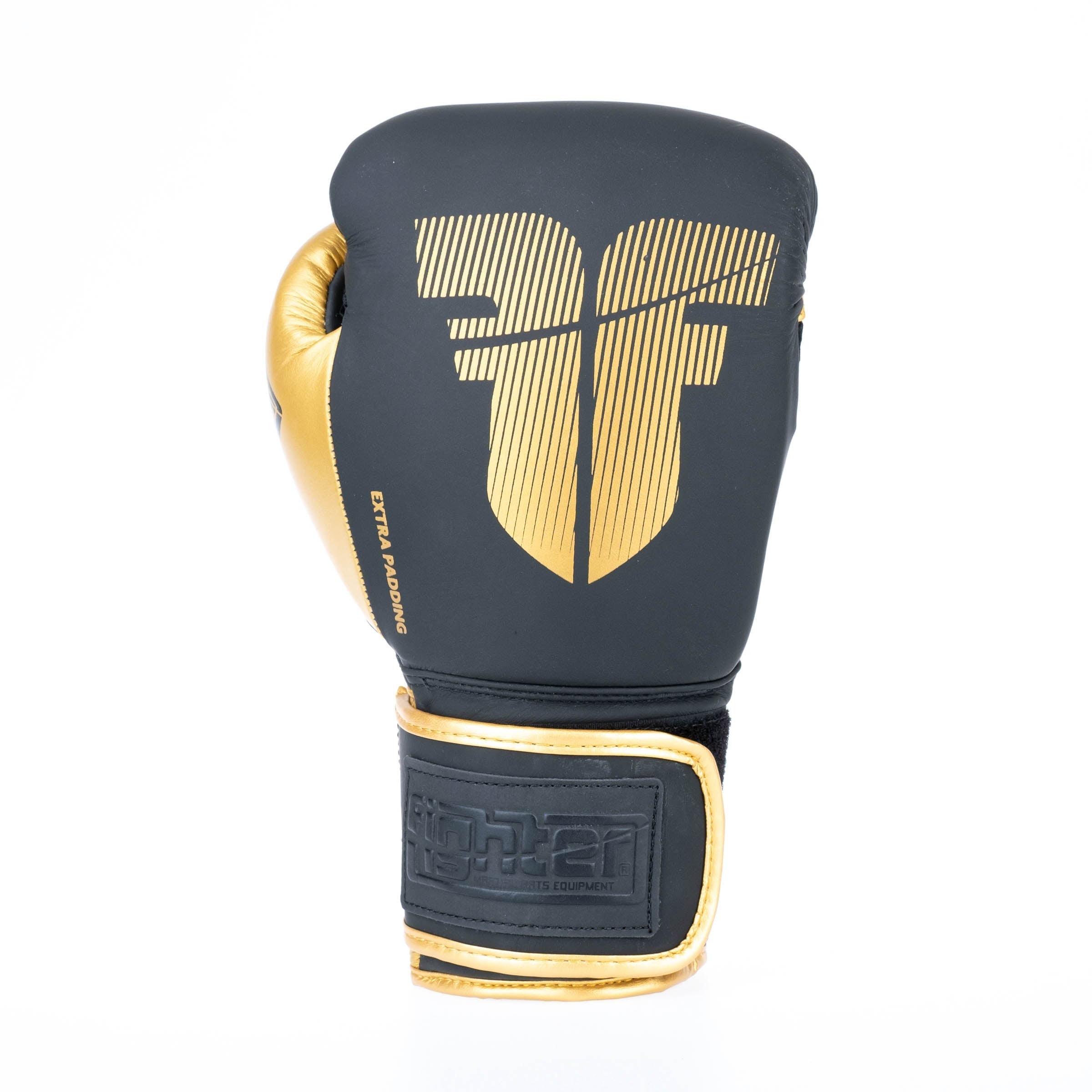 Fighter Boxing Gloves Secure Fit - black/gold